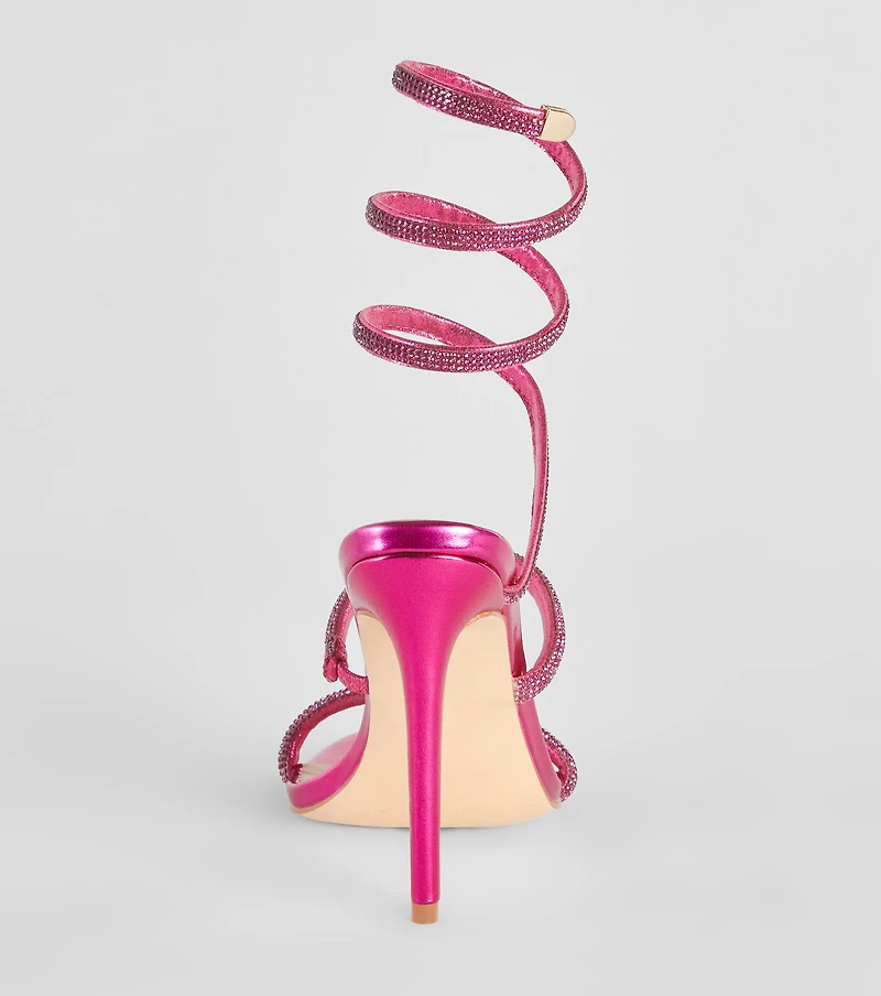 Signature Glam Rhinestone Spiral Stiletto Heels