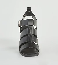 Count On Cute Caged Block Heels