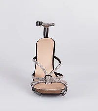 Chic Encounter Rhinestone Strappy Stiletto Heels