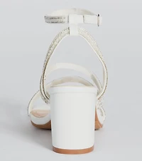 Sparkle With Flair Rhinestone Faux Pearl Heels