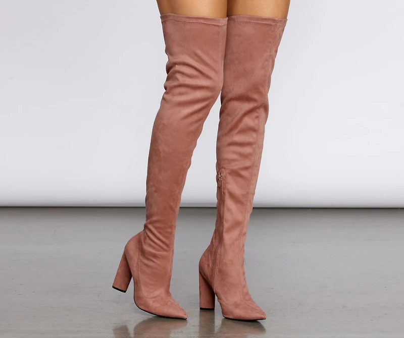 Thigh High Point Toe Boot