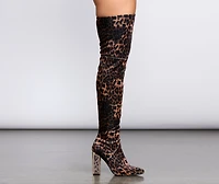 Leopard Diva Over The Knee Boots