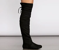 Miles To Go Thigh High Faux Suede Boots