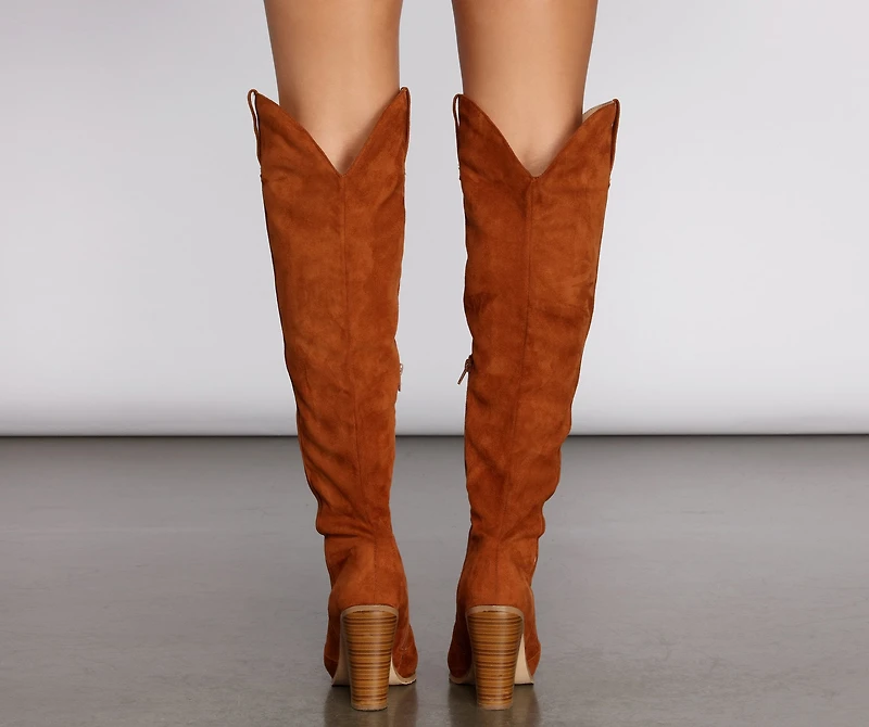 Wild West Knee-High Western Boots