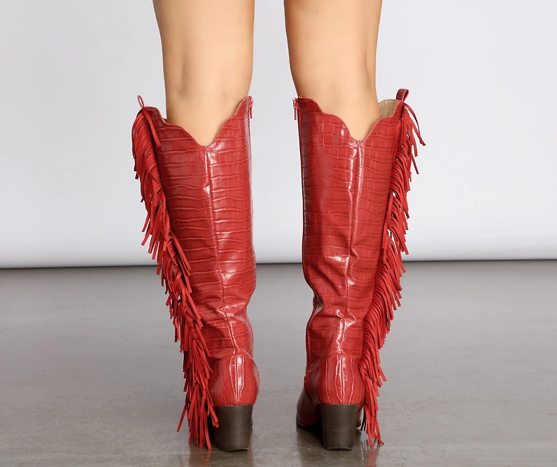 Scoot N' Boogey Fringe Cowboy Boots