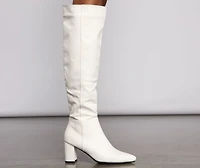 Lead The Way Faux Leather Over Knee Boots