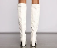 Lead The Way Faux Leather Over Knee Boots