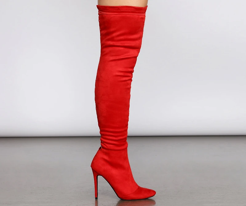 Lace Up Glamour Stiletto Boots