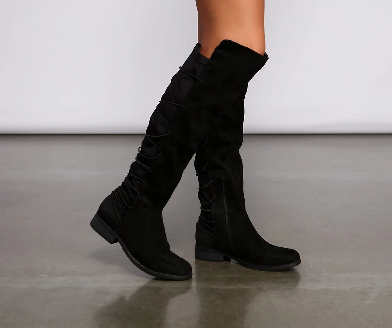 the Details 50/50 Lace Back Boots