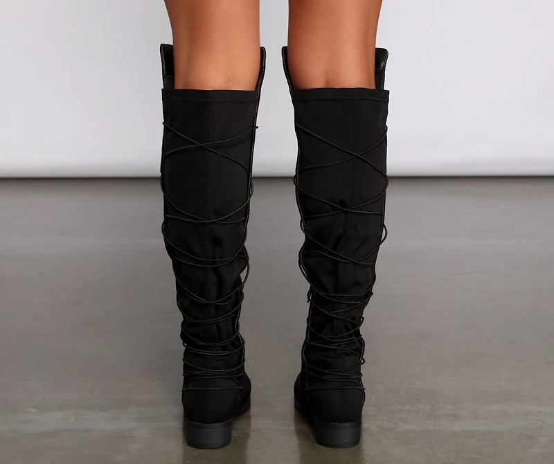 the Details 50/50 Lace Back Boots