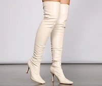 Level Up Thigh High Faux Leather Boots