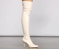 Level Up Thigh High Faux Leather Boots