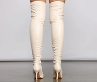 Level Up Thigh High Faux Leather Boots