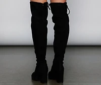Bold Babe Lug Sole Faux Suede Boots