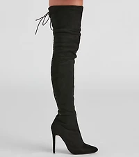 Stacked On Style Lace-Up Boots