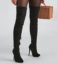 Stacked On Style Lace-Up Boots