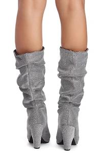 Glitter Glam Slouched Boots