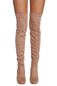 Stepping Faux Suede Boots