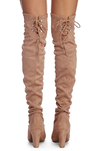 Stepping Faux Suede Boots