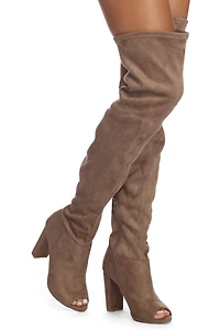Stepping Faux Suede Boots