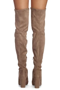 Stepping Faux Suede Boots