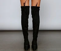 Need That Over-The-Knee Stacked Heel Boots