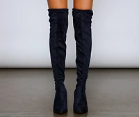Major Babe Over-The-Knee Stacked Heel Boots