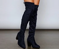 Major Babe Over-The-Knee Stacked Heel Boots