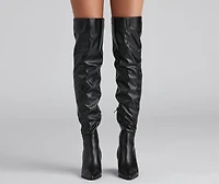 Tres Chic Faux Leather Boots