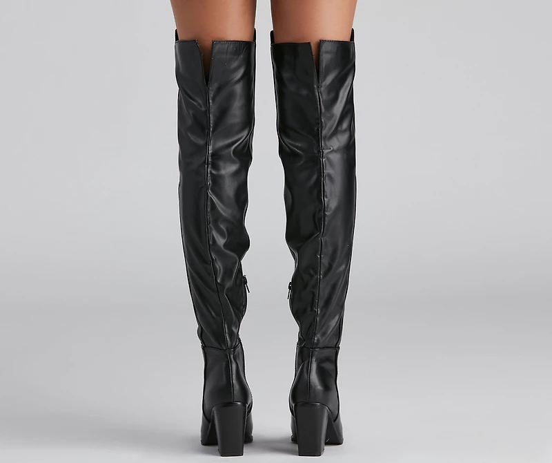 Tres Chic Faux Leather Boots