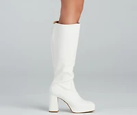 Retro Flair Below-The-Knee Platform Boots