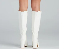 Retro Flair Below-The-Knee Platform Boots