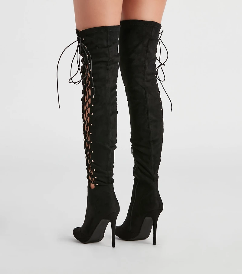 My Scene Lace Up Over The Knee Boots