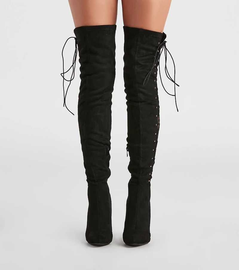 My Scene Lace Up Over The Knee Boots