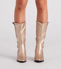 Western Glam Chrome Cowboy Boots