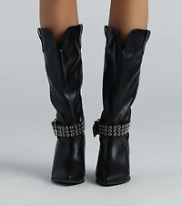 New Sheriff Town Western Buckle Boots
