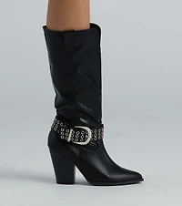 New Sheriff Town Western Buckle Boots