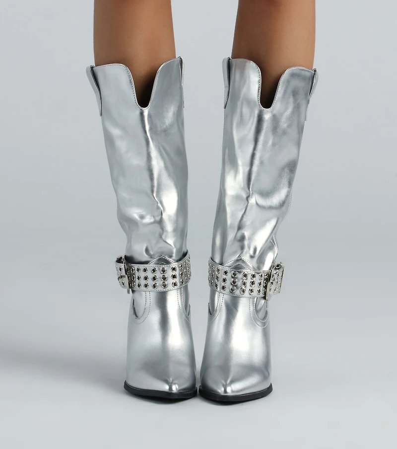 New Sheriff Town Western Buckle Boots