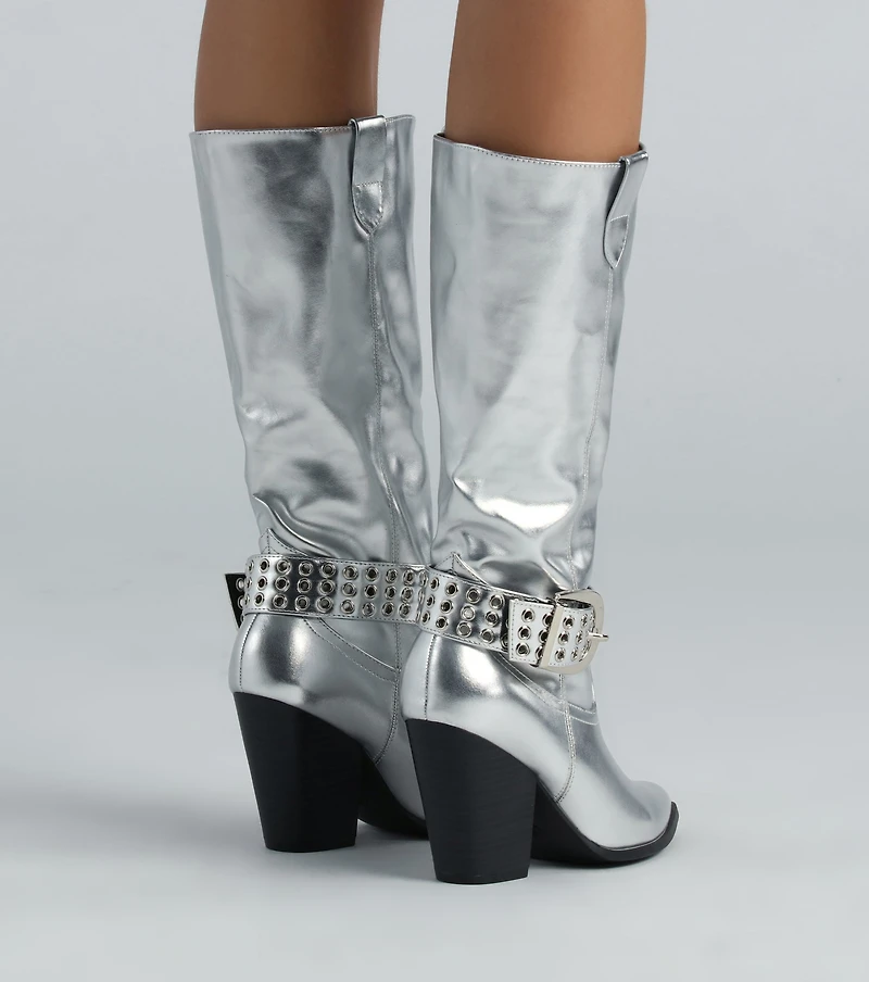 New Sheriff Town Western Buckle Boots