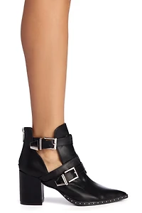 Buckle Down Pointed Bootie