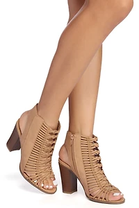 Braided Open Booties