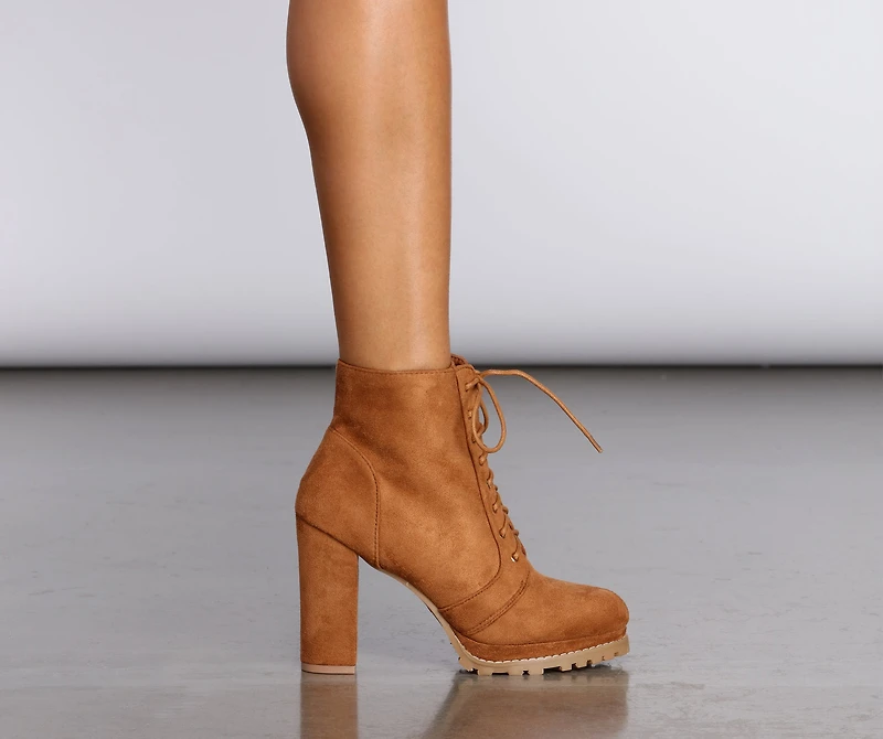 Get To Work Lace-Up Boots