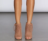 See You Peep Toe Booties