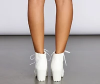 She's Unpredictable Lace Up Boots