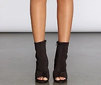Open Back Peep Toe Booties