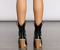 On A Western Kick Croc Cowboy Booties
