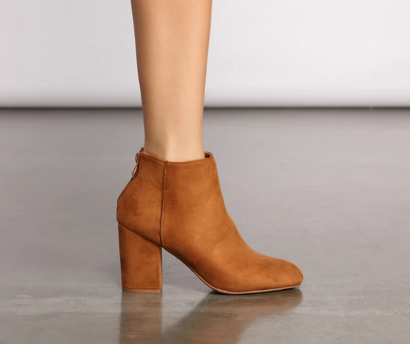 Slay Basic Faux Suede Booties