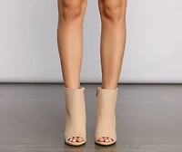 A Chic Moment Open Toe Ankle Booties