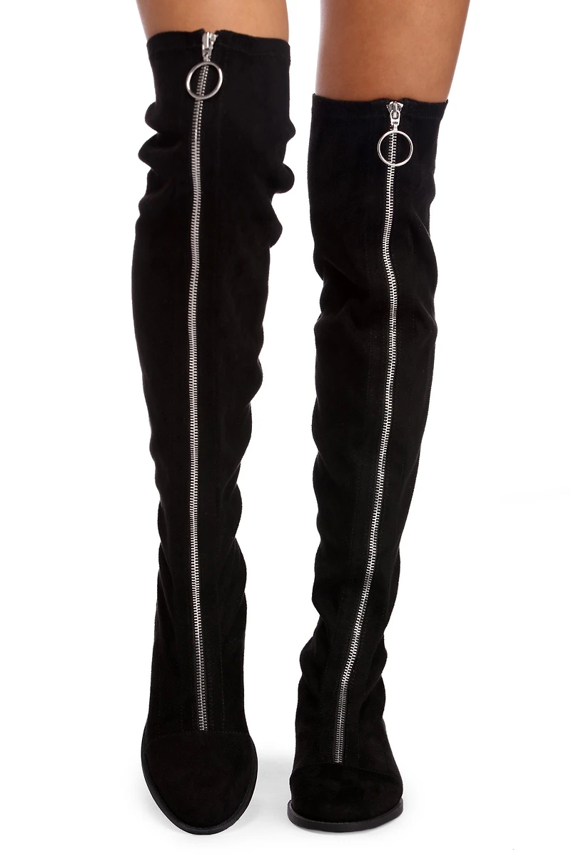 Faux Suede On Up Booties