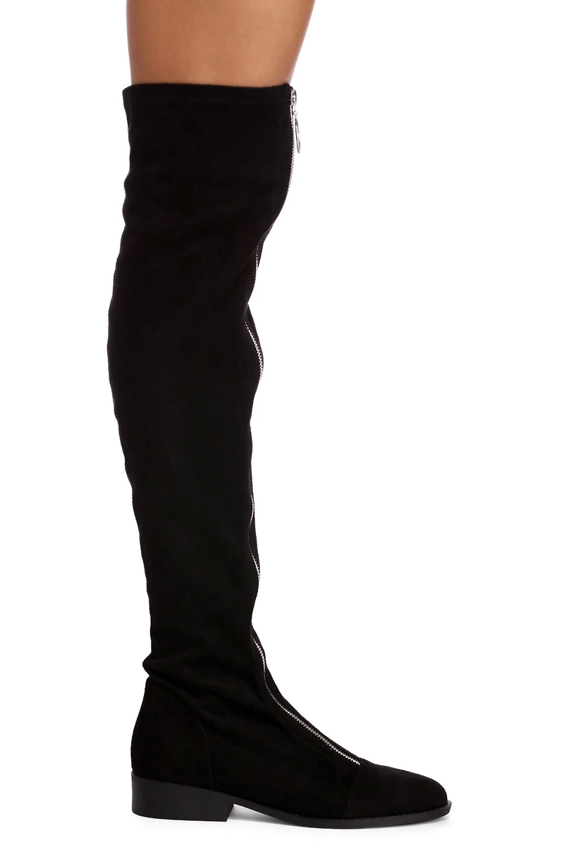 Faux Suede On Up Booties